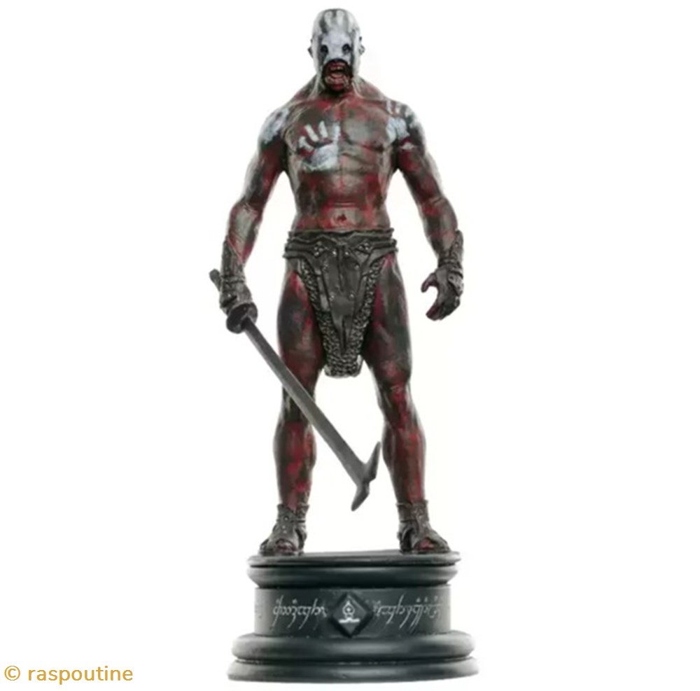 figurines jeux de plateaux seigneur des anneaux berserker uruk hai fou noir
