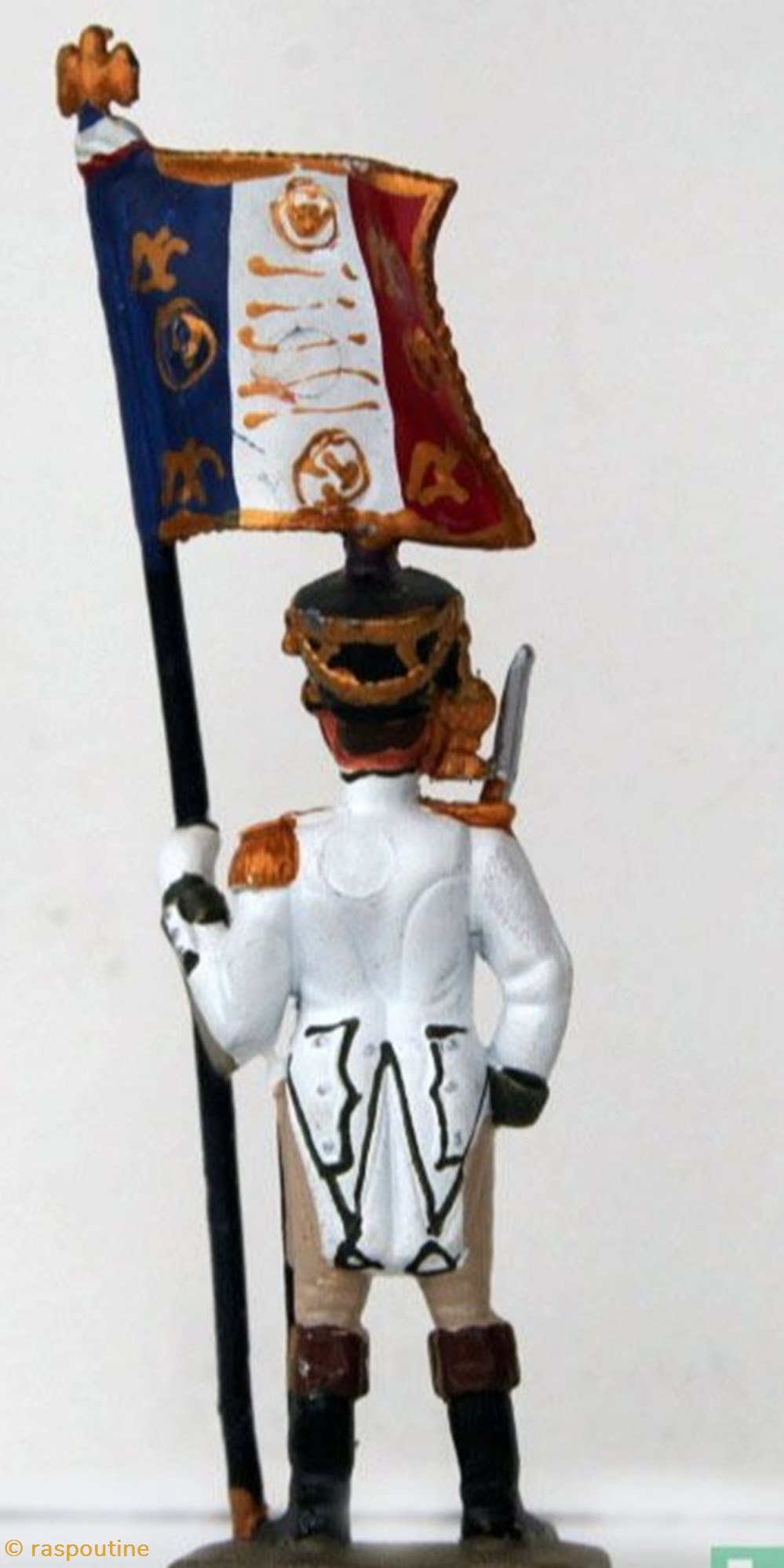 figurines historique epoque napoleonienne officier de infanterie avec la norme