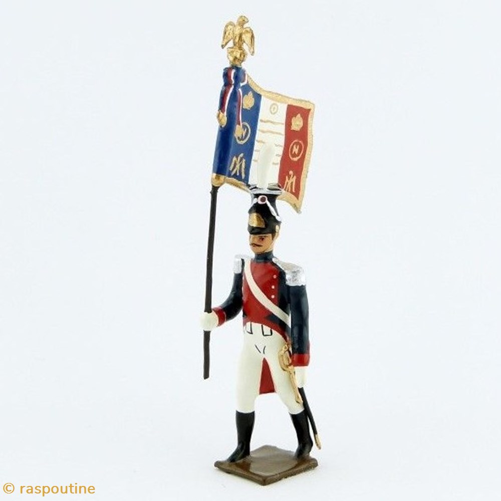 Drapeau des grenadiers polonais, légion du nord (1806) 3 figurines historique epoque napoleonienne drapeau des grenadiers polonais legion du nord 1806