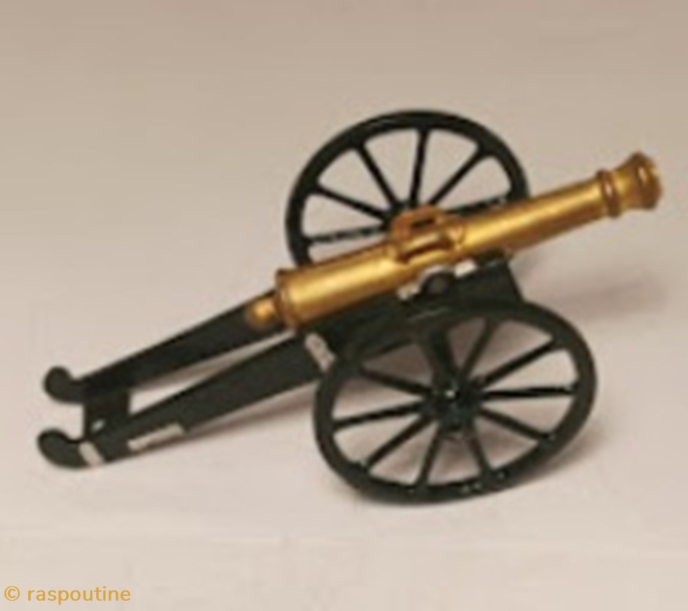 Canon Gribeauval 4 figurines historique epoque napoleonienne canon gribeauval