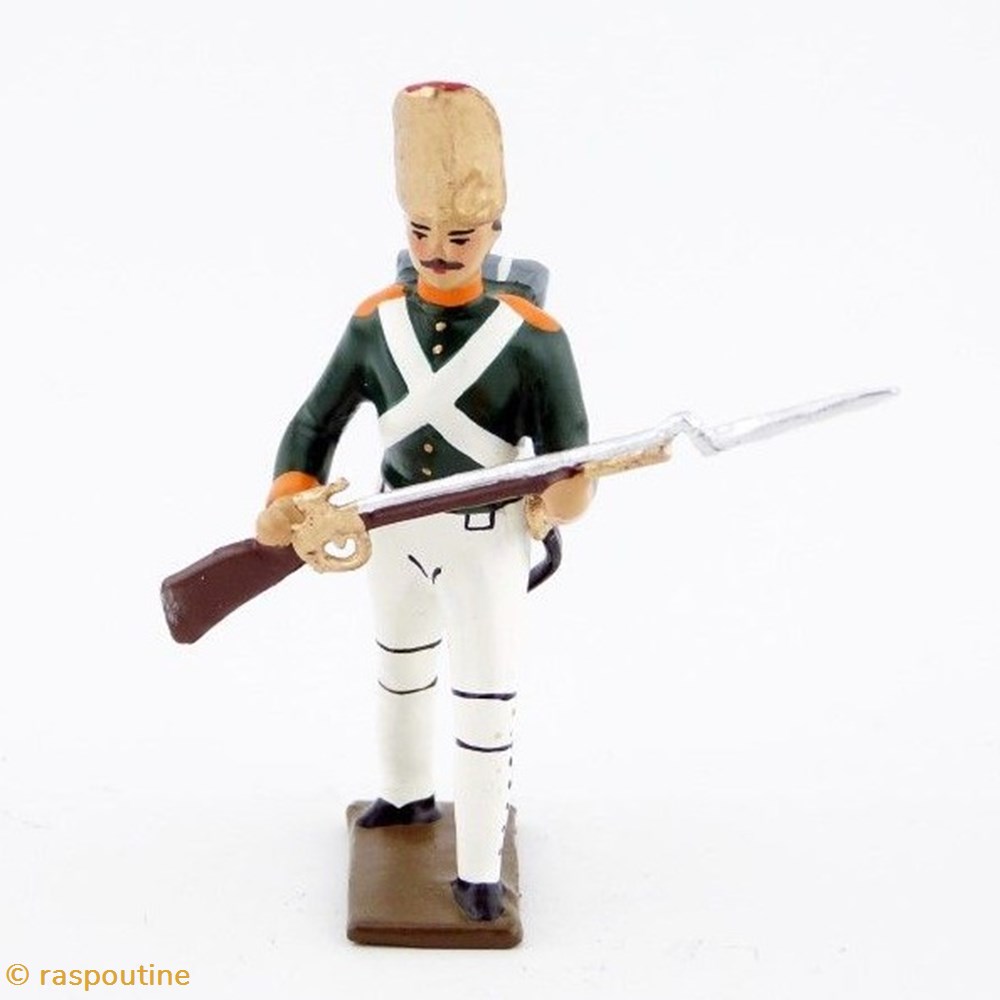 Fantassin des grenadiers russes à l'assaut (Régiment de la Garde Pavlovski) 1807 figurines historique epoque napoleonienne fantassin des grenadiers russes a assaut regiment de la garde pavlovski 1807