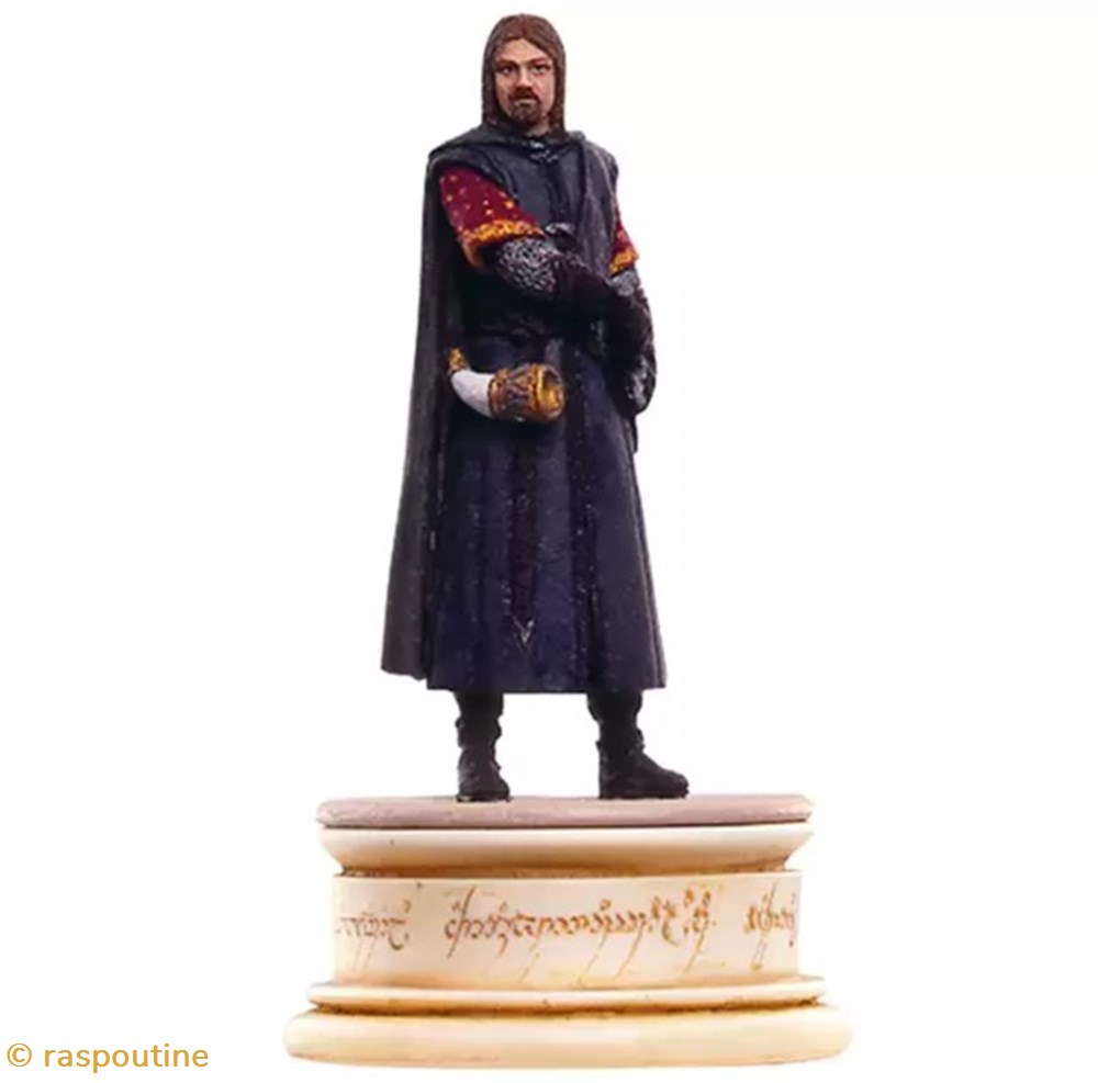 figurines jeux de plateaux seigneur des anneaux boromir pion blanc