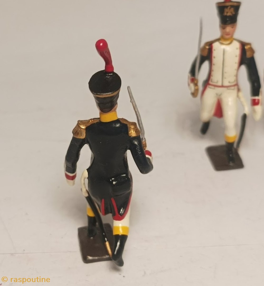 Officier des fusiliers saint cyr (1812) 4 figurines historique epoque napoleonienne officier des fusiliers saint cyr 1812