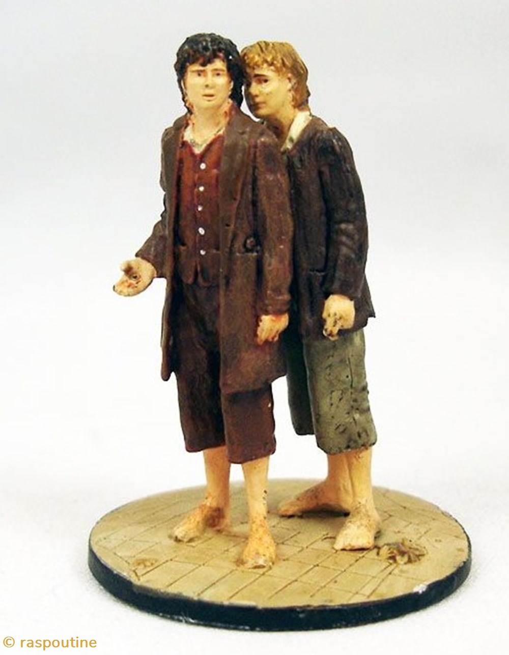 Frodon et Sam figurines cinema seigneur des anneaux frodon et sam
