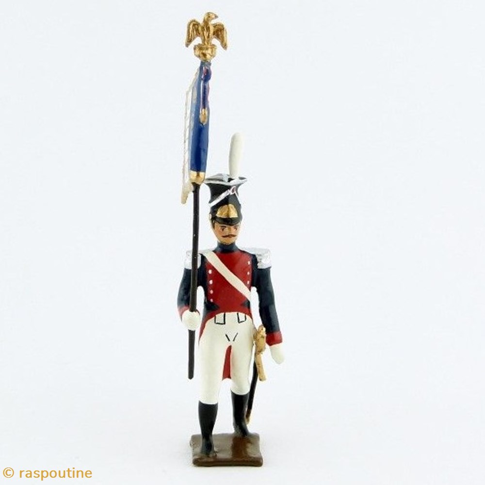 Drapeau des grenadiers polonais, légion du nord (1806) figurines historique epoque napoleonienne drapeau des grenadiers polonais legion du nord 1806