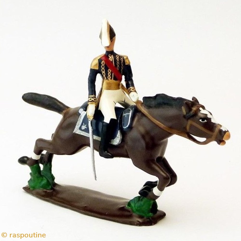 figurines historique epoque napoleonienne general nansouty a cheval epee en bas