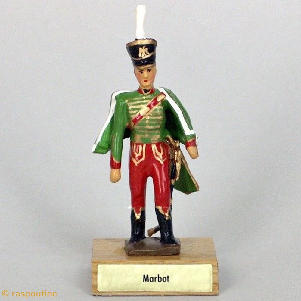 Général Marbot sur socle bois figurines historique epoque napoleonienne general marbot sur socle bois