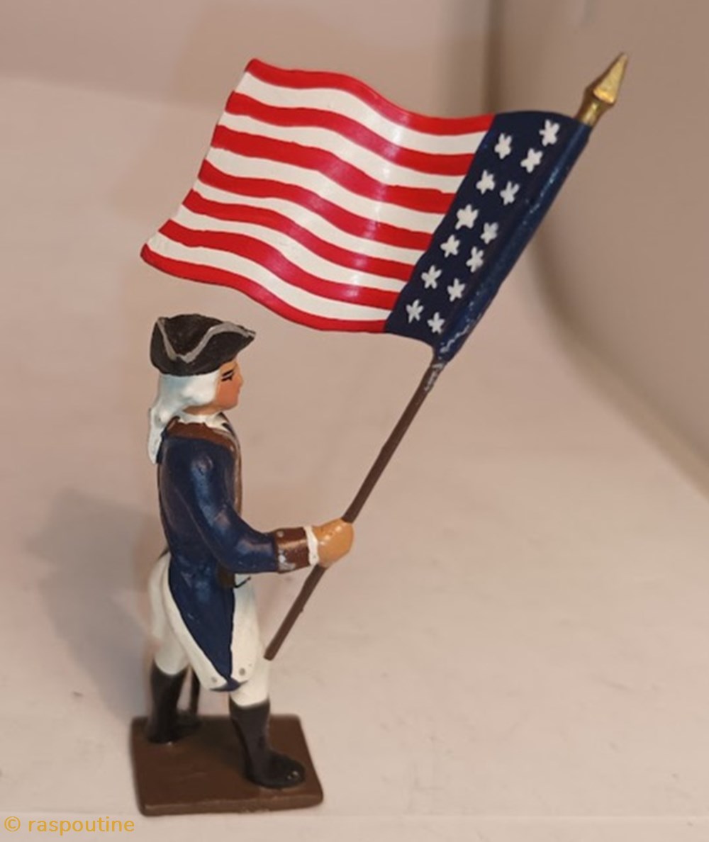 Drapeau de l'état de new York & new jersey 4 figurines historique guerre civile americaine drapeau de etat de new york new jersey