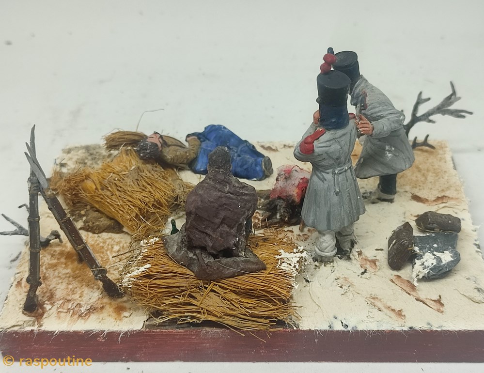Retraite de Russie 3 figurines historique epoque napoleonienne retraite de russie
