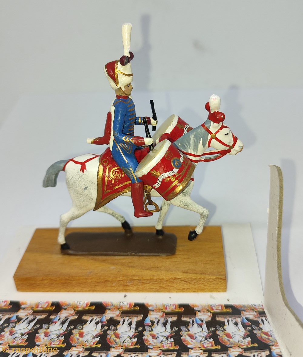 Timbalier des chasseurs à cheval 3 figurines historique epoque napoleonienne timbalier des chasseurs a cheval