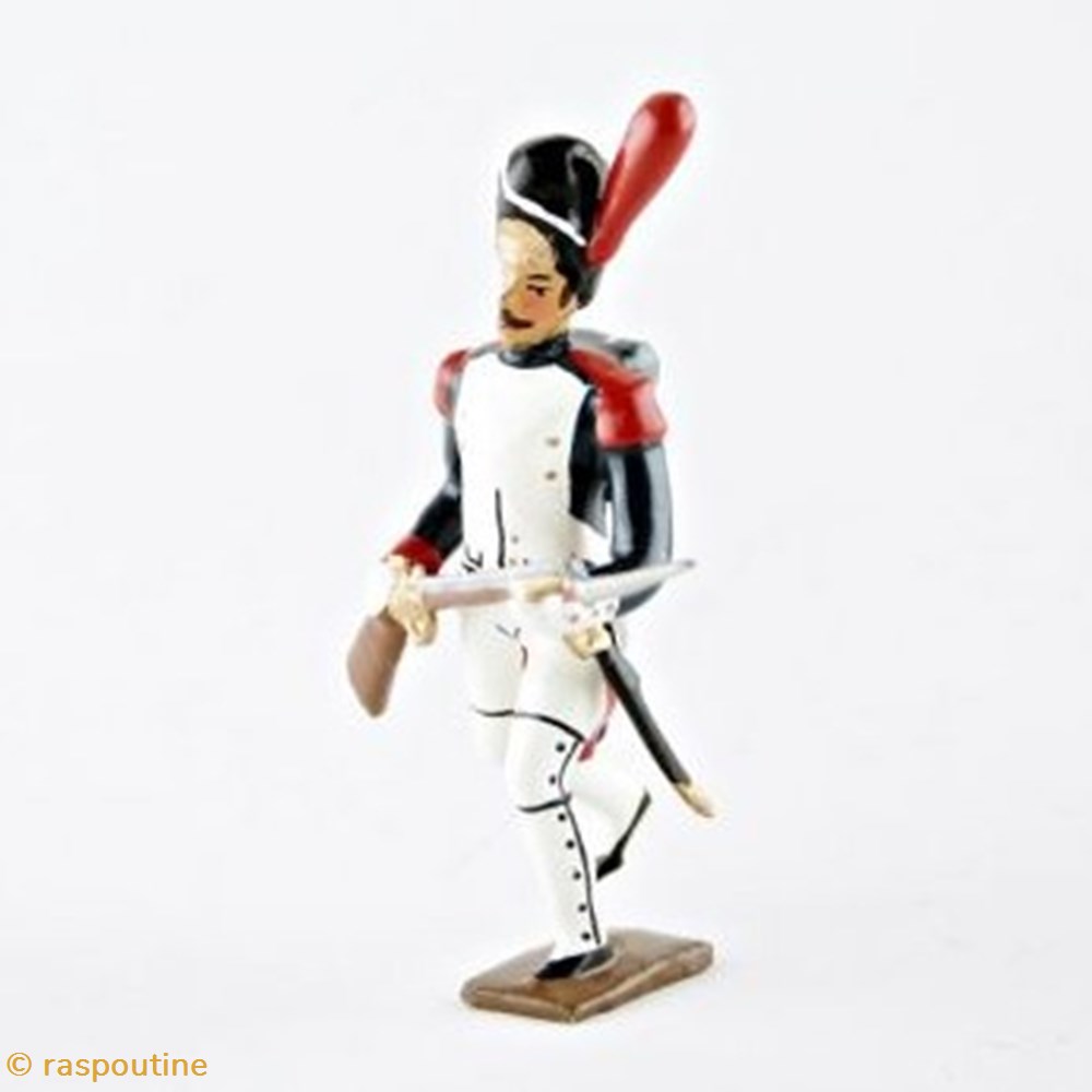 Fantassin des grenadiers de la garde à l'assaut figurines historique epoque napoleonienne fantassin des grenadiers de la garde a assaut