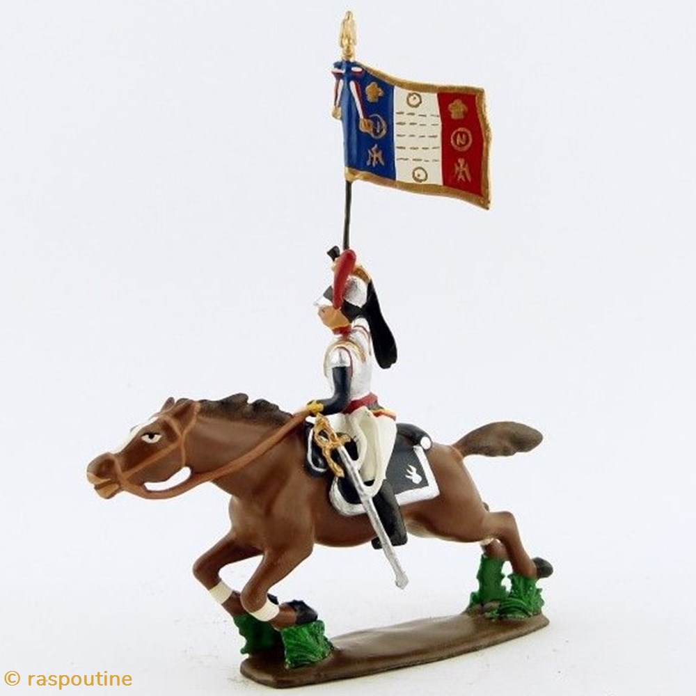 Etendard des cuirassiers (charge de Friedland) figurines historique epoque napoleonienne etendard des cuirassiers charge de friedland