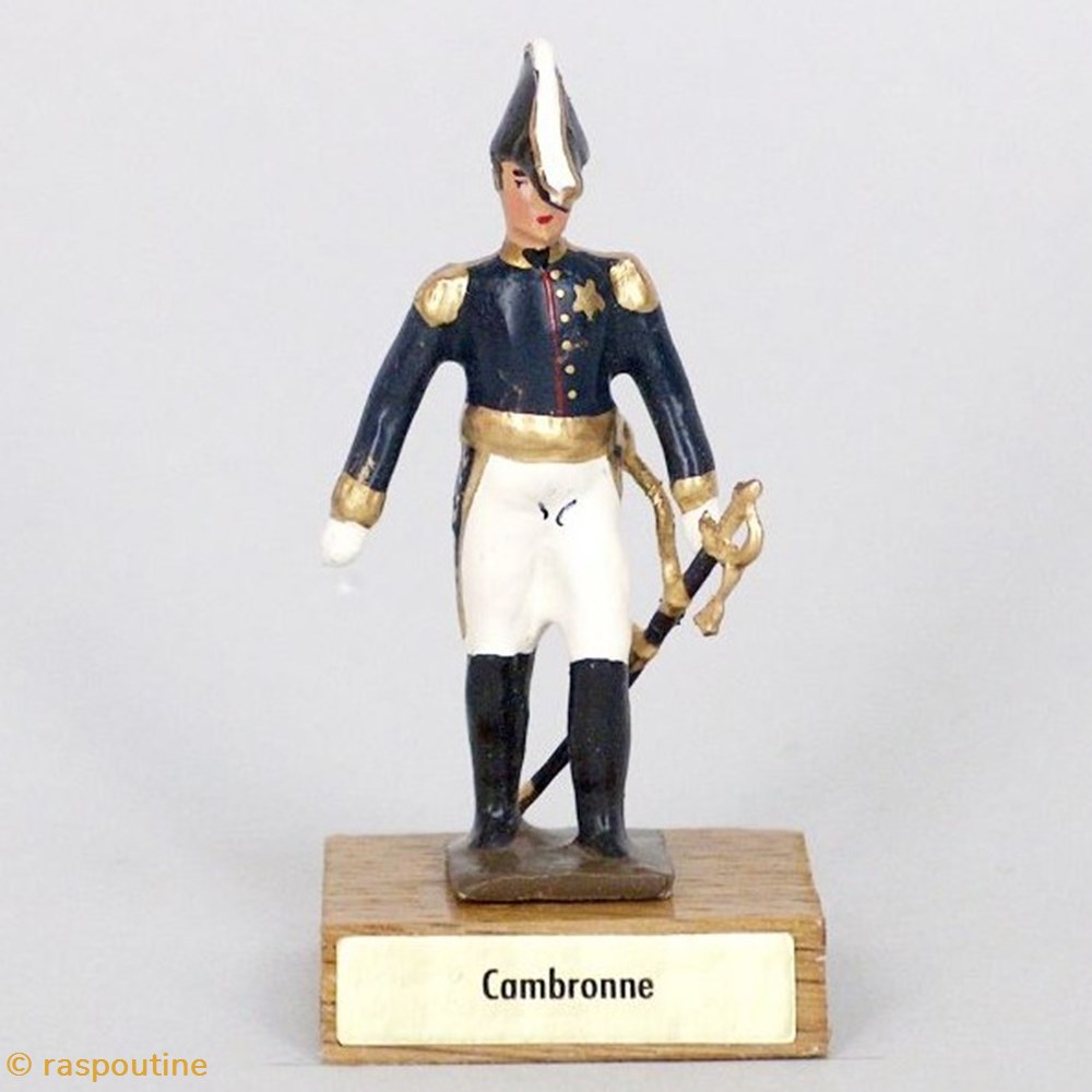 Général Cambronne sur socle bois figurines historique epoque napoleonienne general cambronne sur socle bois