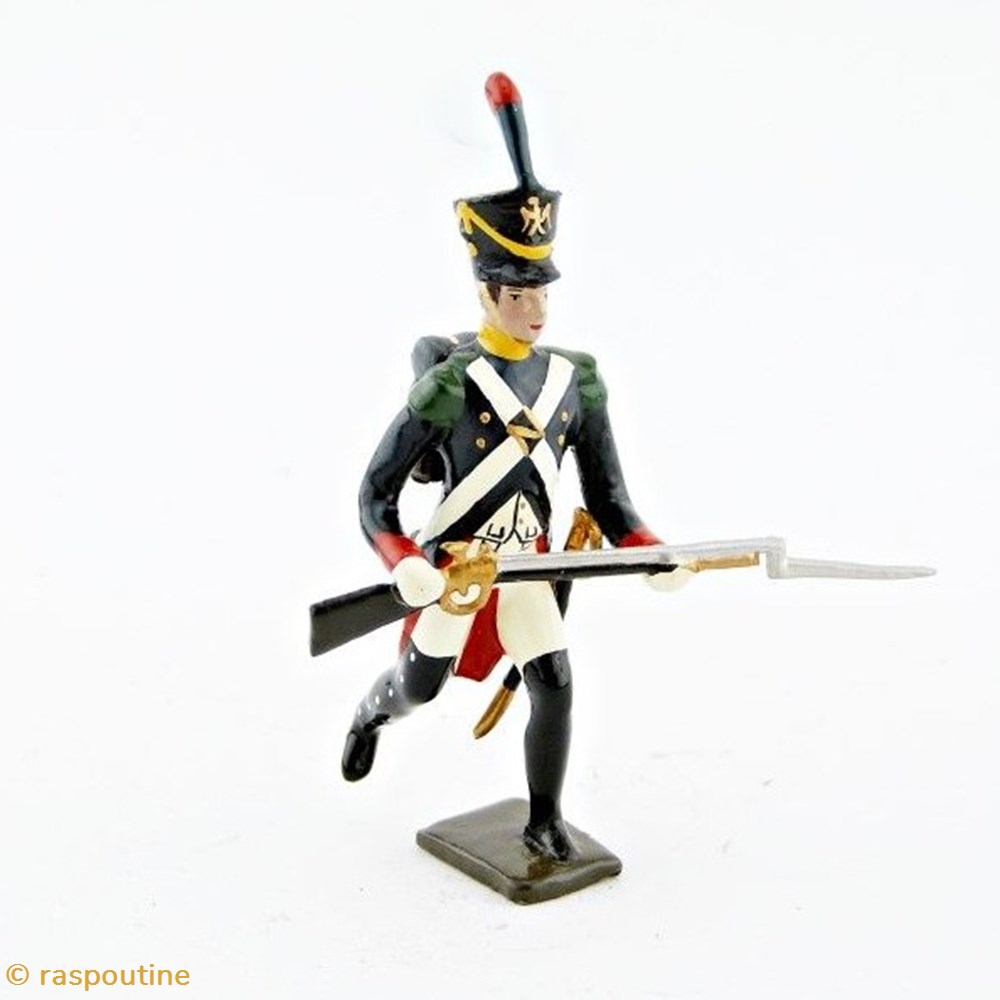 figurines historique epoque napoleonienne fantassin des voltigeurs de la garde a assaut 1812