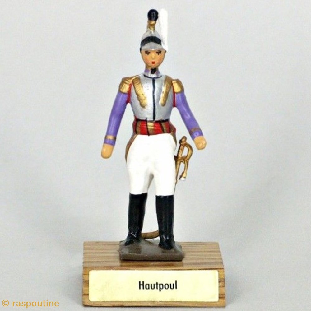 Général Hautpoul sur socle bois figurines historique epoque napoleonienne general hautpoul sur socle bois