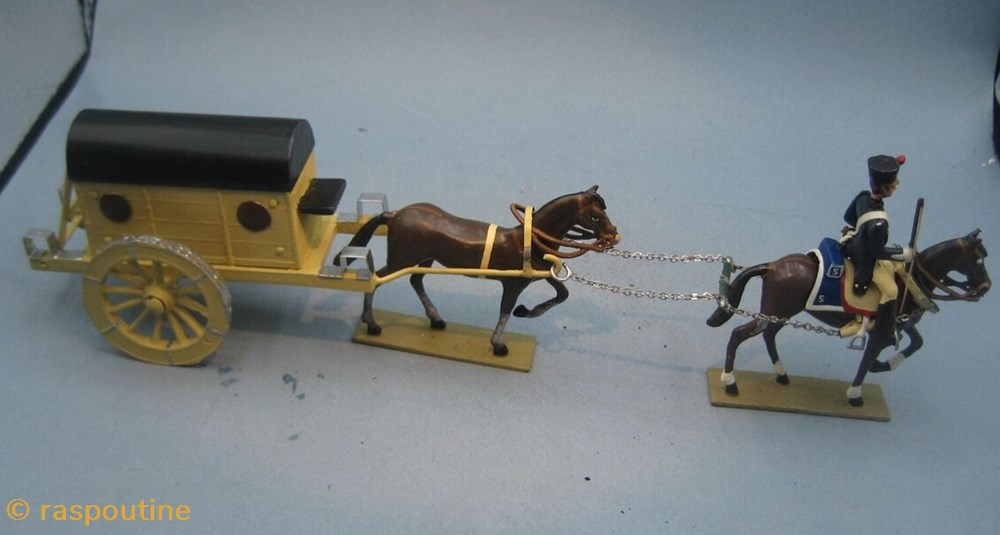 Ambulance de Larrey Diorama 2 figurines historique epoque napoleonienne ambulance de larrey diorama