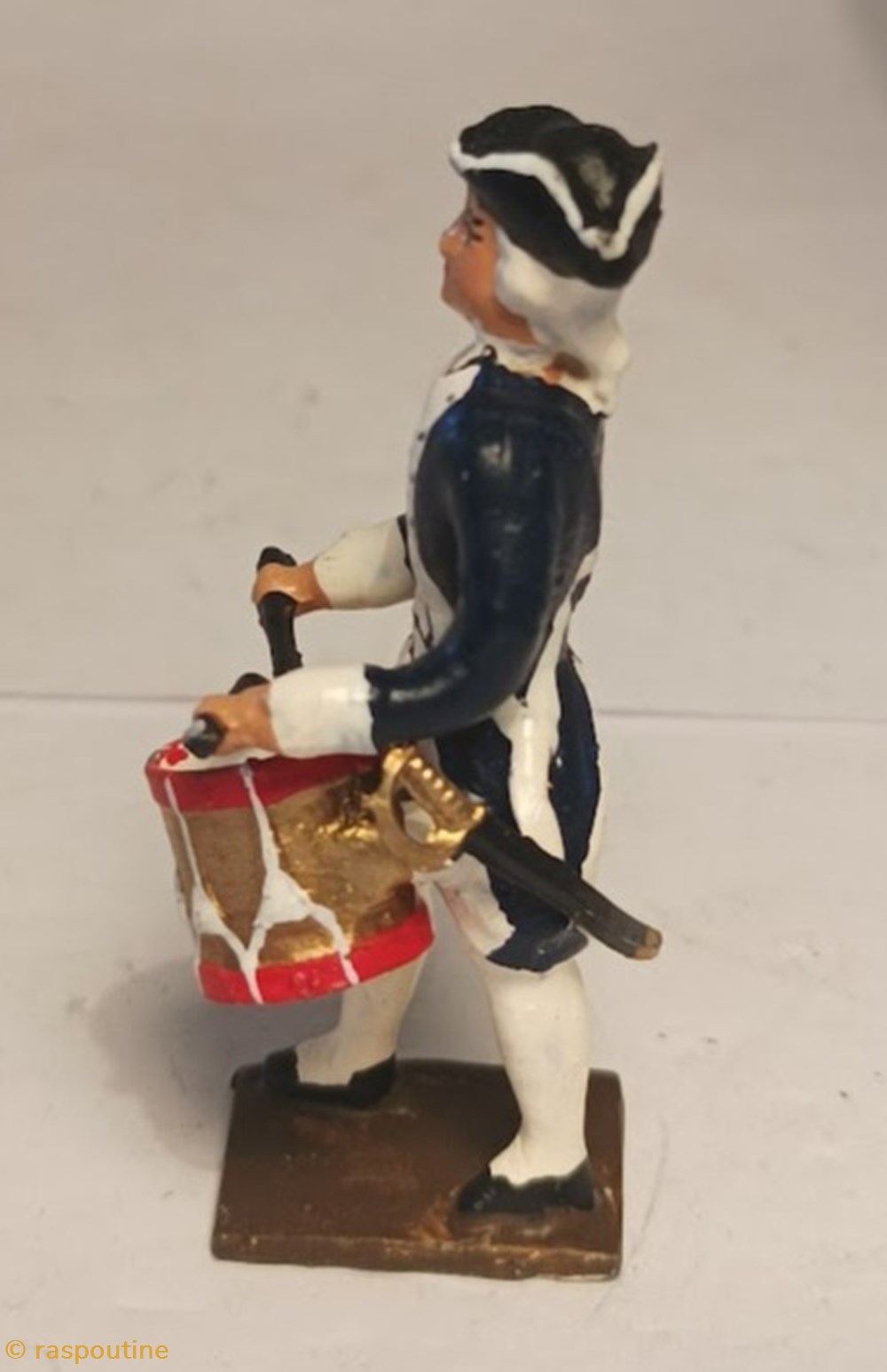 Tambour de l'état nlle angleterre 2 figurines historique guerre civile americaine tambour de etat nlle angleterre