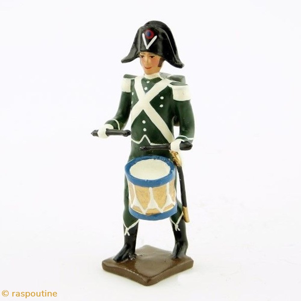 Tambour des douanes (Empire) avec bicorne figurines historique epoque napoleonienne tambour des douanes empire avec bicorne