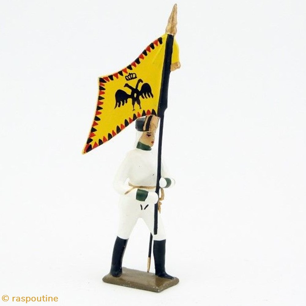 Drapeau de l'infanterie autrichienne à l'assaut figurines historique epoque napoleonienne drapeau de infanterie autrichienne a assaut
