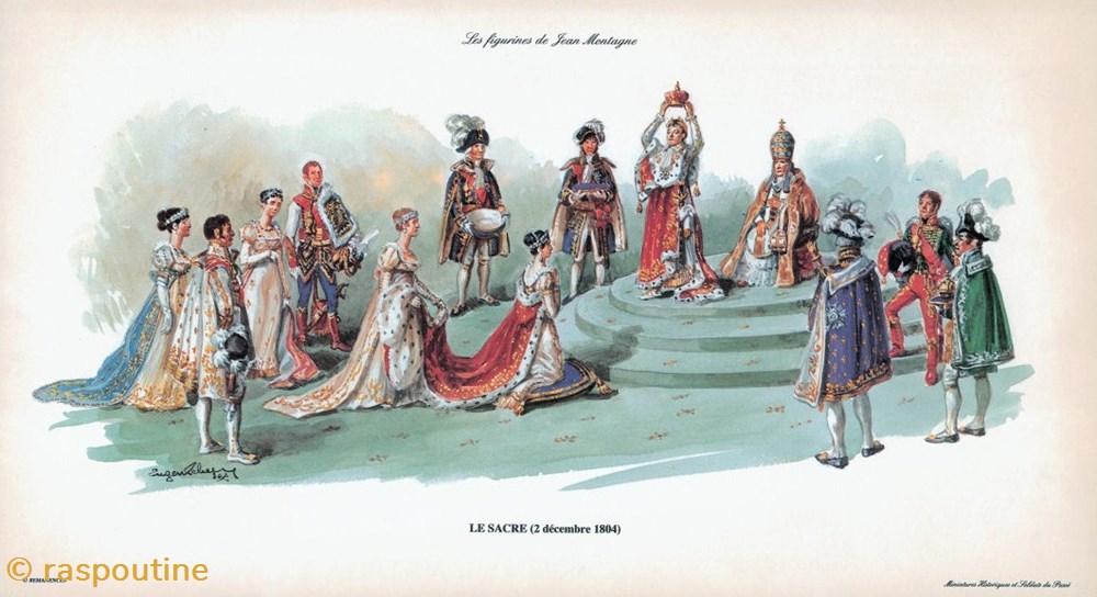 Le sacre de Napoléon Ier 5 figurines historique epoque napoleonienne le sacre de napoleon ier