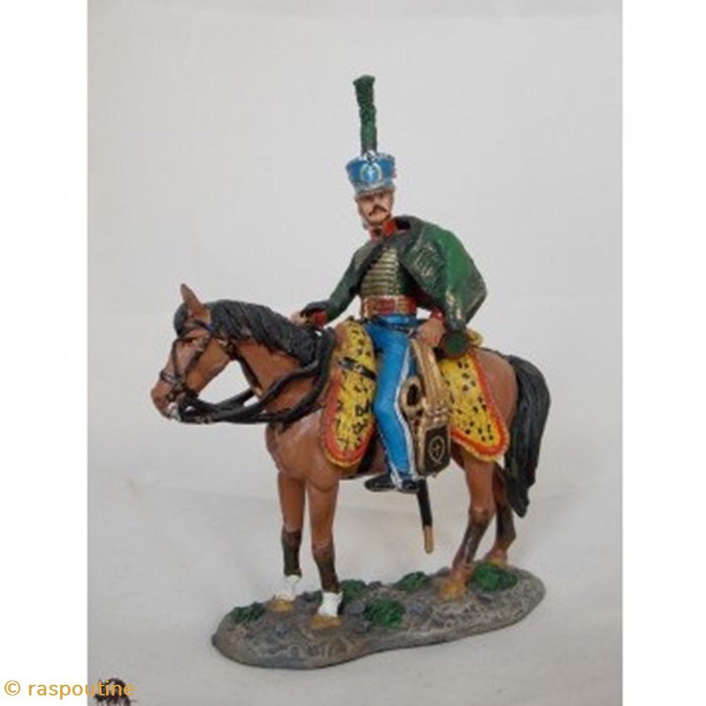 Officier Porte Etendard Hussard des volontaires saxons 1813 figurines historiques epoque napoleonienne officier porte etendard hussard des volontaires saxons 1813