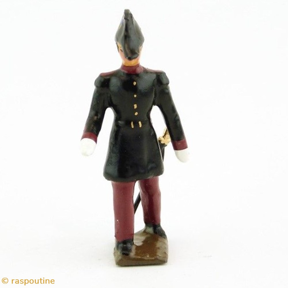 figurines historique etudiant en medecine en tenue de sortie 1856 carabin sur socle en bois