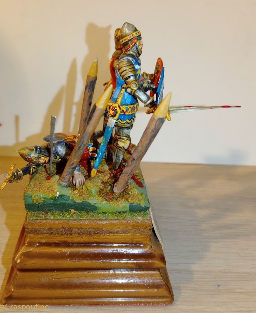 Bataille de Poitiers 1356 2 figurines historique moyen age bataille de poitiers 1356