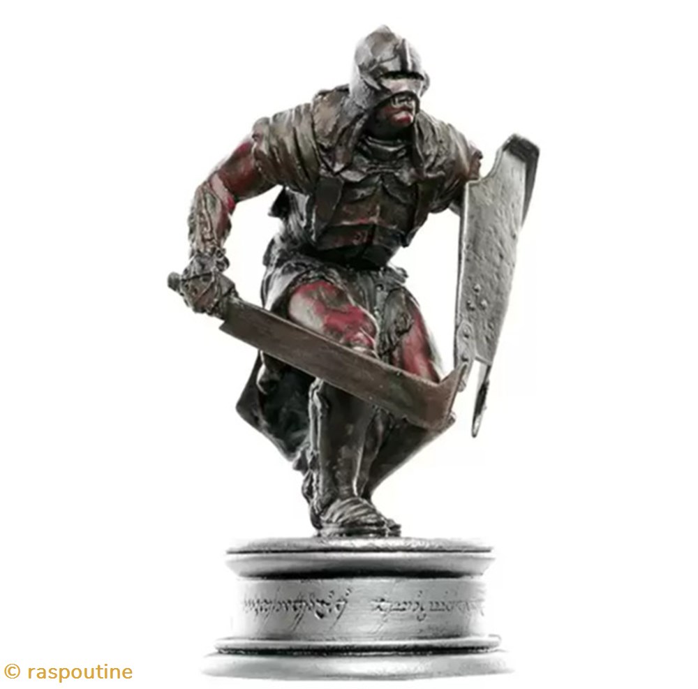 Guerrier Uruk-hai (Pion Noir) figurines jeux de plateaux seigneur des anneaux guerrier uruk hai pion noir