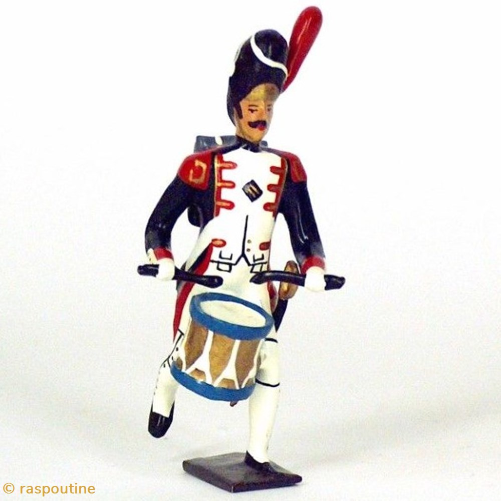 Tambour des grenadiers de la garde à l'assaut figurines historique epoque napoleonienne tambour des grenadiers de la garde a assaut
