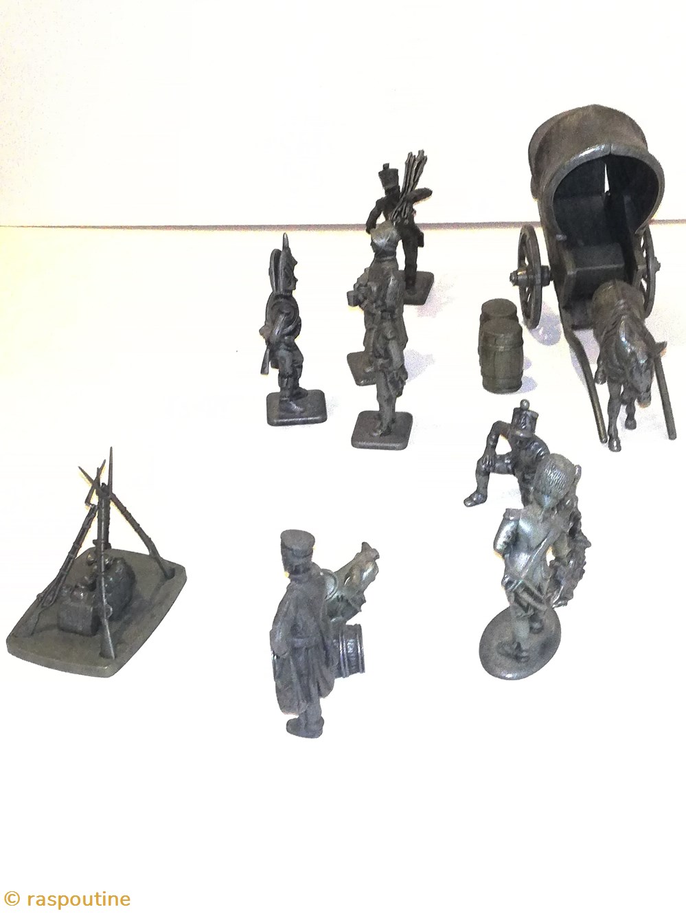 Le Bivouac 3 figurines historique epoque napoleonienne le bivouac