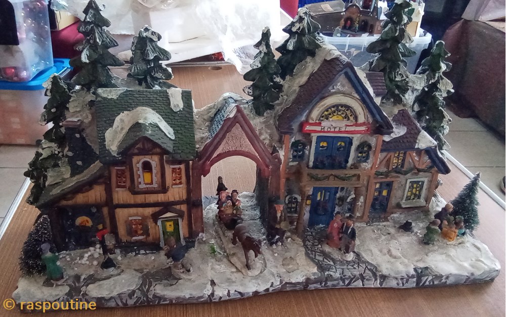 Village lumineux divers decorations magnets autocollants village lumineux