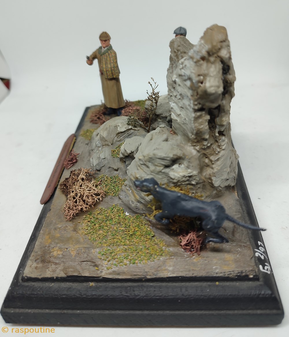 Le chien des Baskerville 4 figurines historique le chien des baskerville