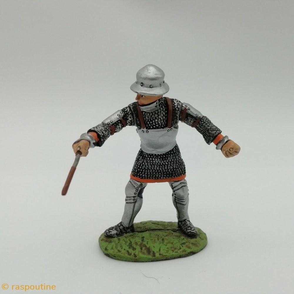 Servant allumant la mèche figurines historique moyen age servant allumant la meche