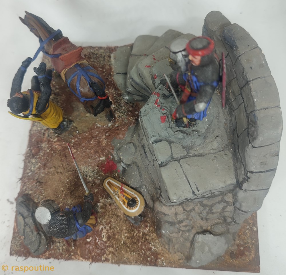 figurines historique moyen age chevaliers croises xiii emme siecle