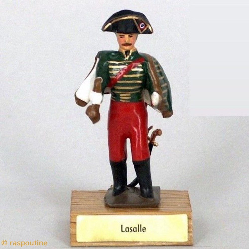 Général Lasalle sur socle bois figurines historique epoque napoleonienne general lasalle sur socle bois