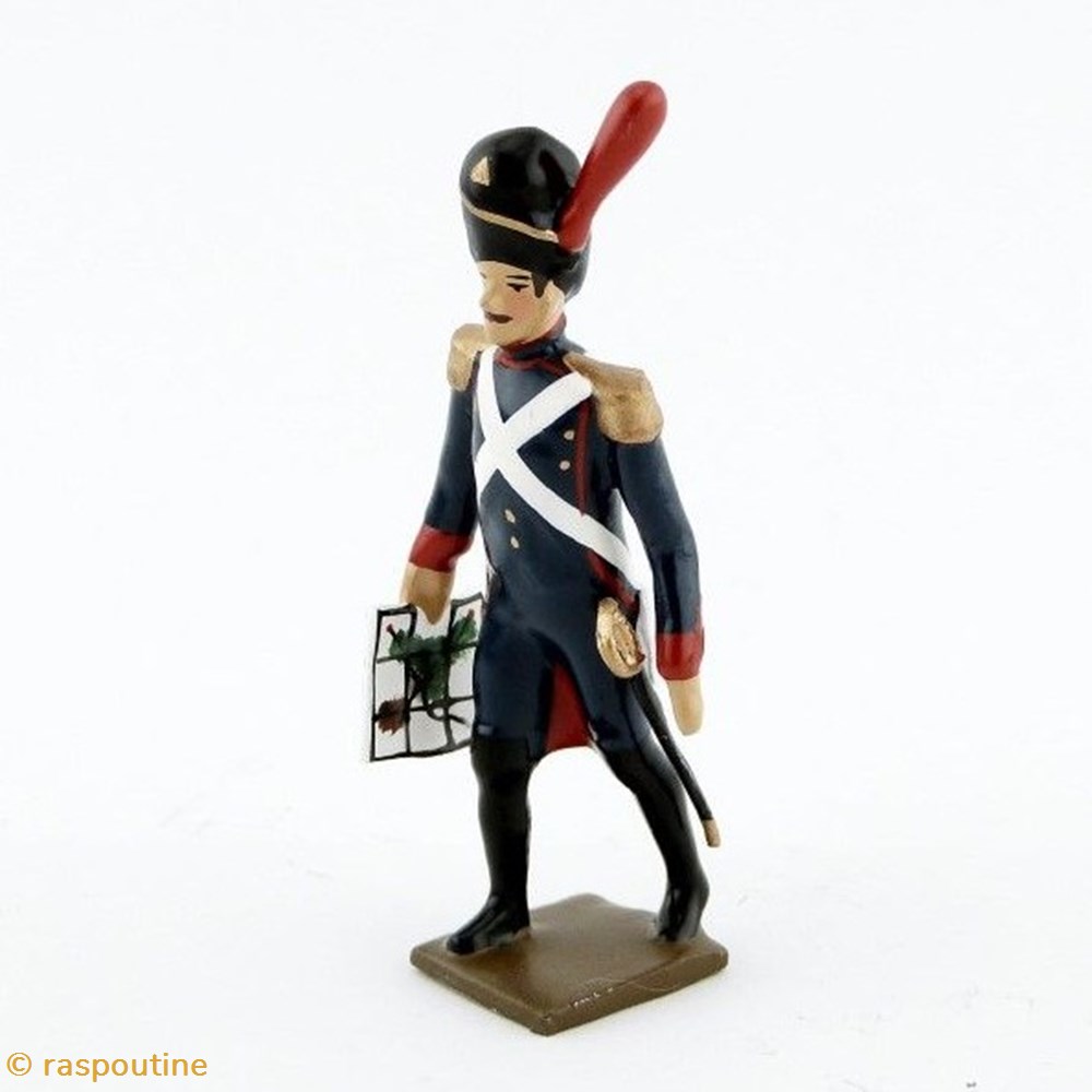 Officier des artilleurs de la garde avec carte figurines historique epoque napoleonienne officier des artilleurs de la garde avec carte