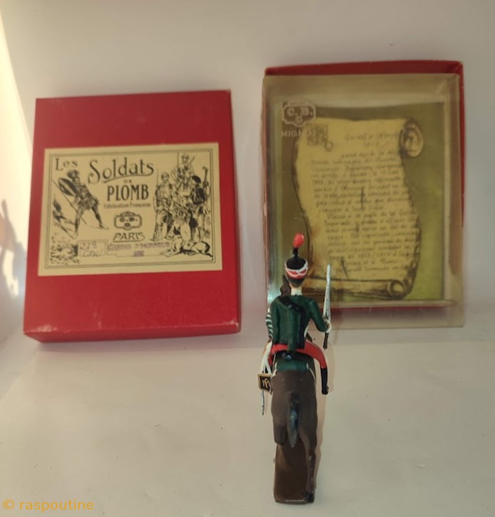 Cavalier de la garde d'honneur à cheval (1813) 3 figurines historique epoque napoleonienne cavalier de la garde honneur a cheval 1813