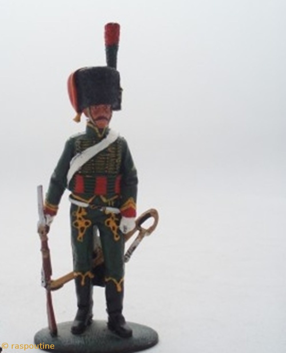 Officier Chasseur à Cheval Garde Impériale 1809 figurines historiques epoque napoleonienne officier chasseur a cheval garde imperiale 1809