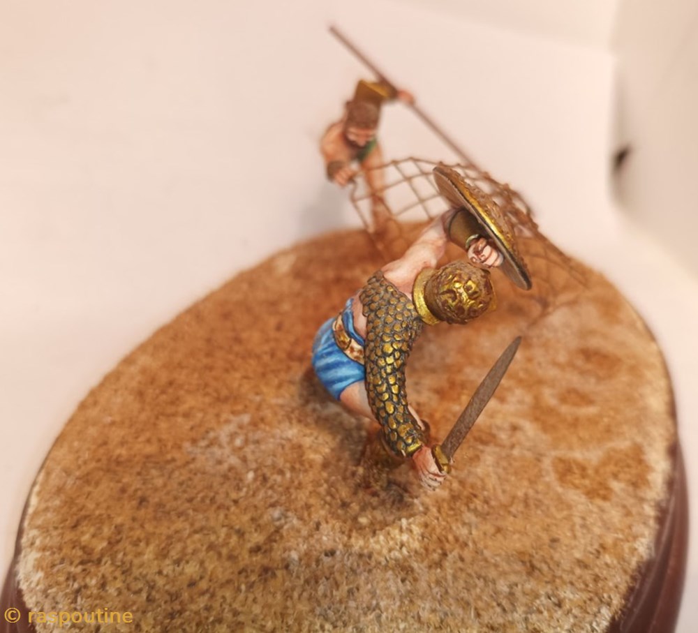 figurines historique antiquite combat de gladiateur