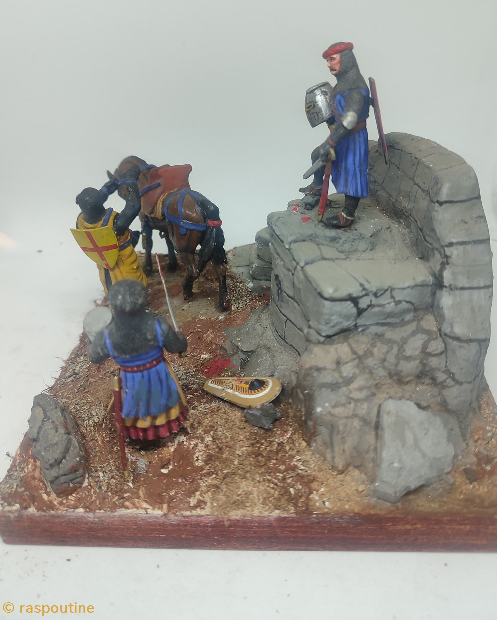 figurines historique moyen age chevaliers croises xiii emme siecle