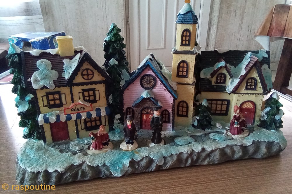 Village musical et lumineux divers decorations magnets autocollants village musical et lumineux