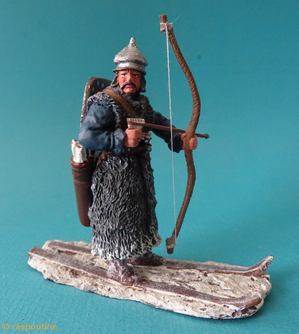 figurines historiques moyen age guerrier lituanien skieur xiii ieme siecle