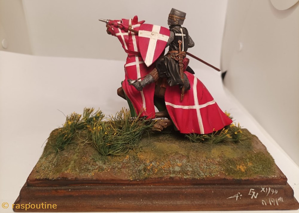 Chevalier croisé 3 figurines historique moyen age chevalier croise