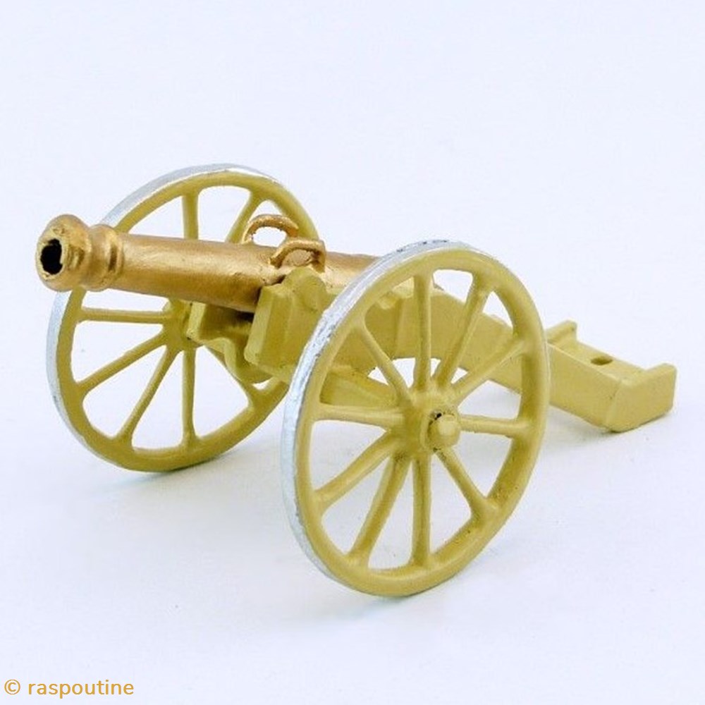 Canon Autrichien (jaune) et ses accessoires figurines historique epoque napoleonienne canon autrichien jaune et ses accessoires