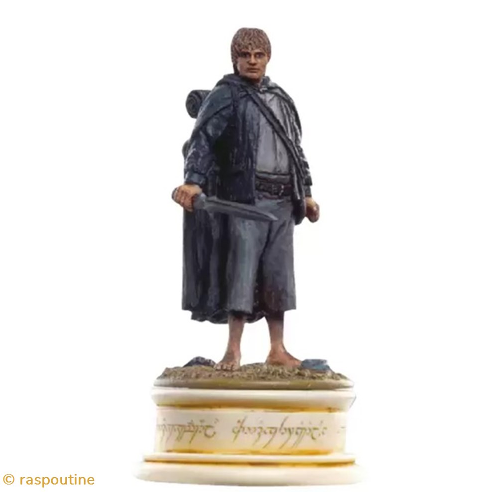 figurines jeux de plateaux seigneur des anneaux sam pion blanc