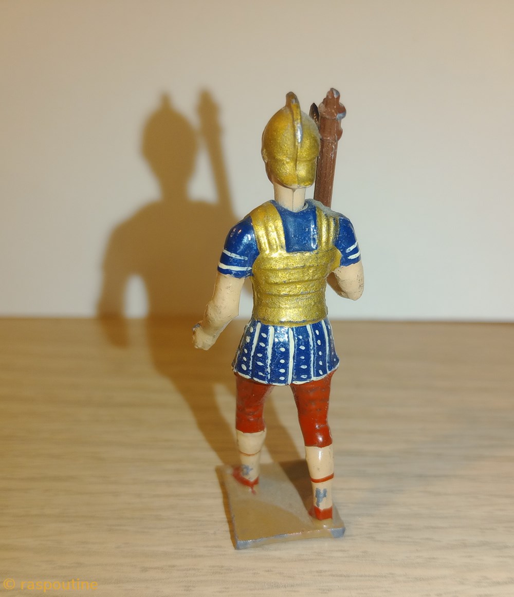 figurines historique antiquite licteur romain uniforme blanc et or
