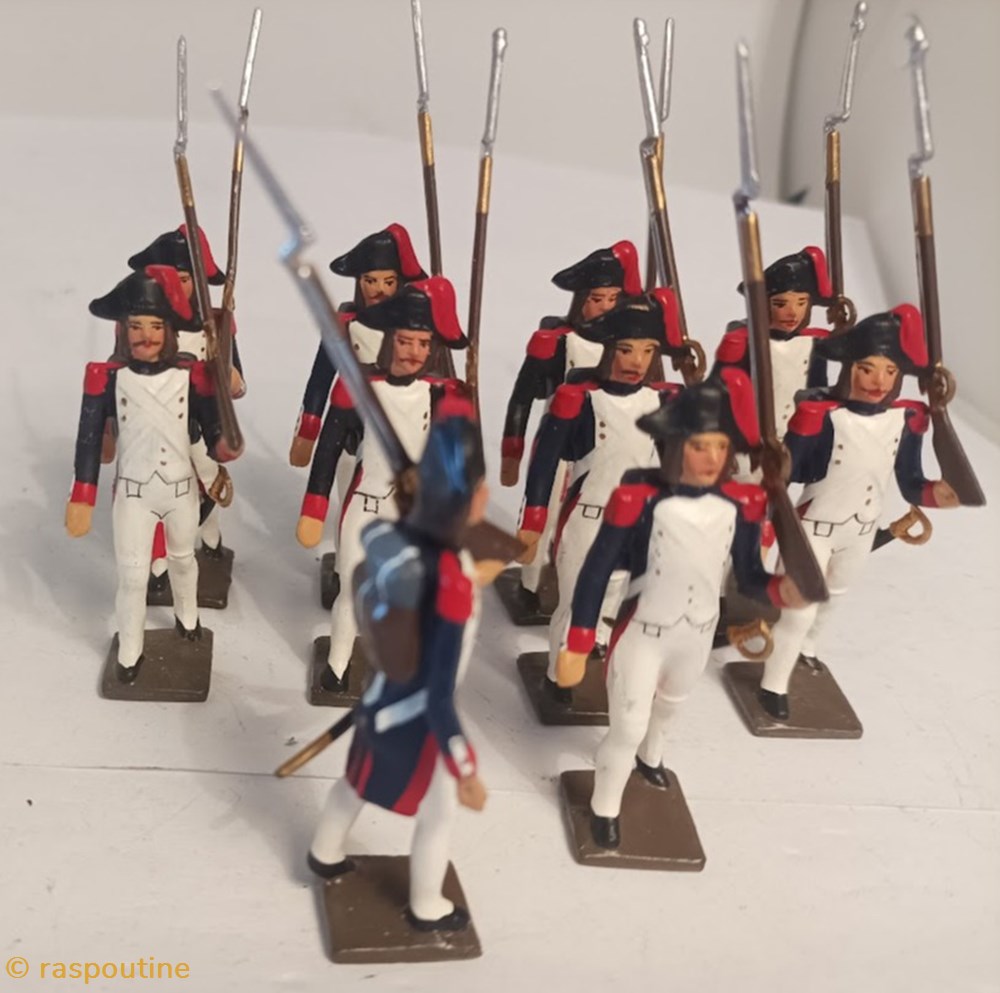 Fantassin (au défilé) de l'infanterie campagne d'Egypte (1799) 4 figurines historique epoque napoleonienne fantassin au defile de infanterie campagne egypte 1799