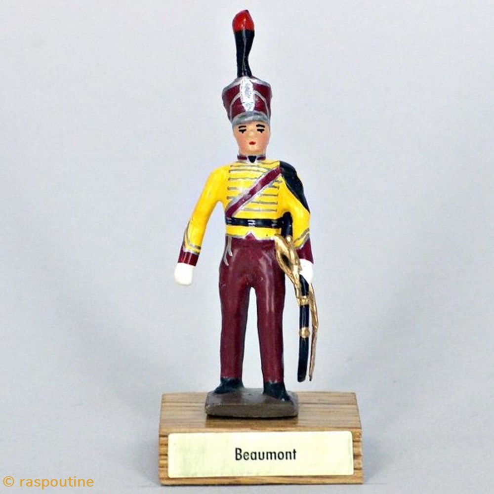 Général Beaumont sur socle bois figurines historique epoque napoleonienne general beaumont sur socle bois