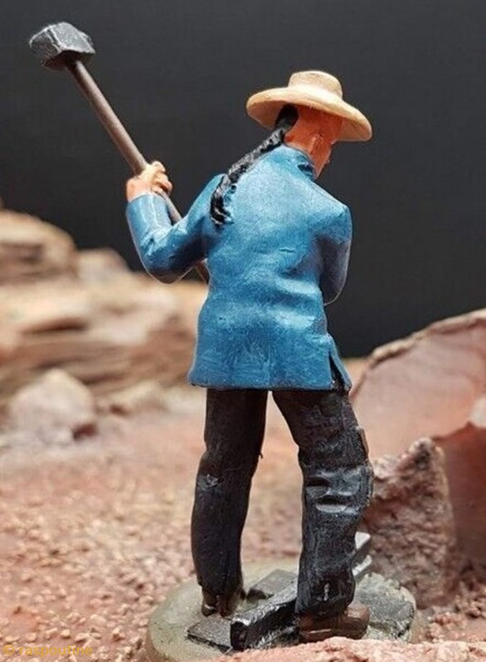 Travailleur des chemins de fer chinois figurines historique travailleur des chemins de fer chinois