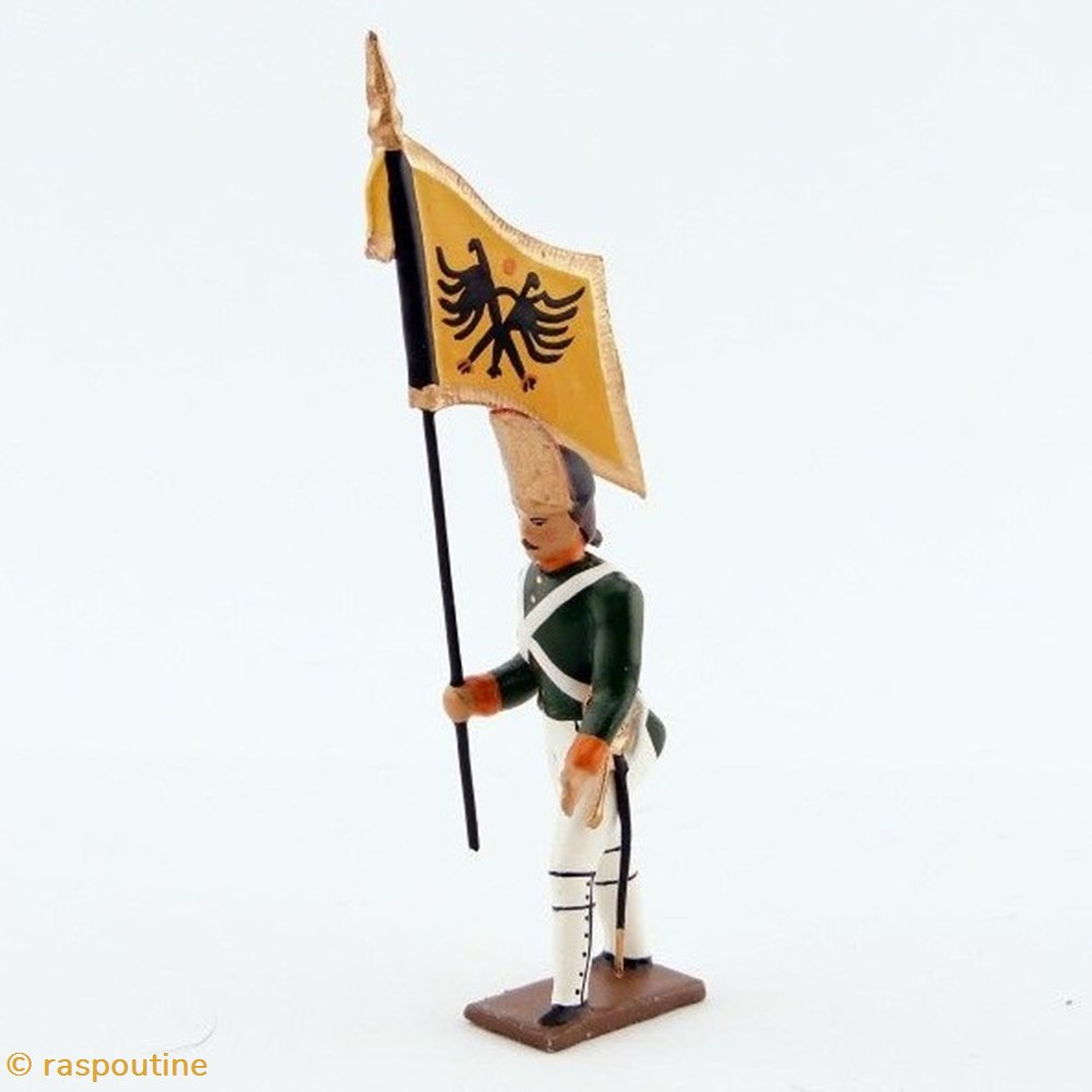 Drapeau des grenadiers russes (Régiment de la Garde Pavlovski) 1807 3 figurines historique epoque napoleonienne drapeau des grenadiers russes regiment de la garde pavlovski 1807